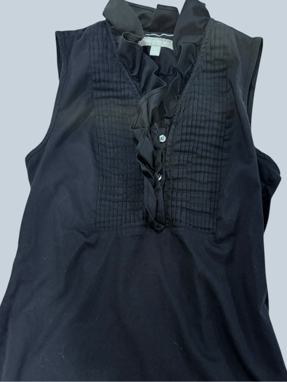 Banana Republic preppy sleeveless ruffle top 4